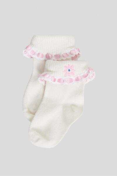 GB Baby BG Store Kız Bebek Beyaz Çorap