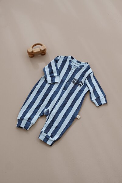 Oh La La Koala For Little Ones Choose Happy Blue Striped Jumpsuit