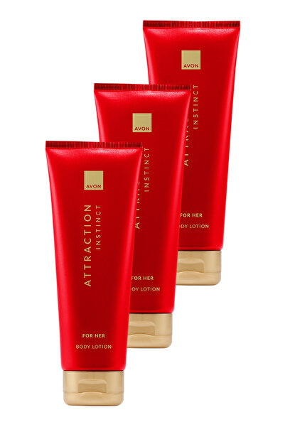 AVON Attraction Instinct Kadın Vücut Losyonu 125 Ml. Üçlü Paket