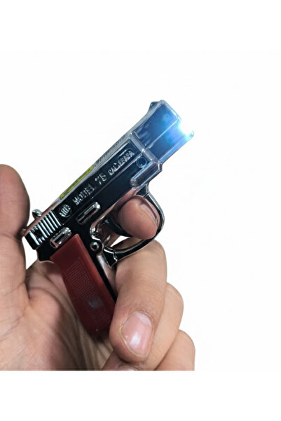 LRS STORE Mini Tabanca Figürlü Anahtarlıklı - Kırmızı Lazer + LED El Feneri Ö...