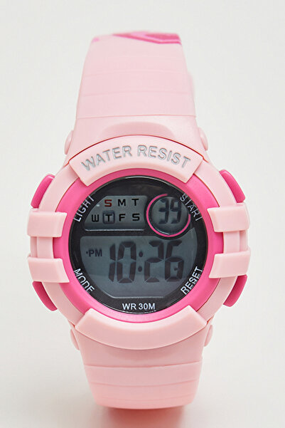 R&B Girl's Pink Color Block Digital Watch