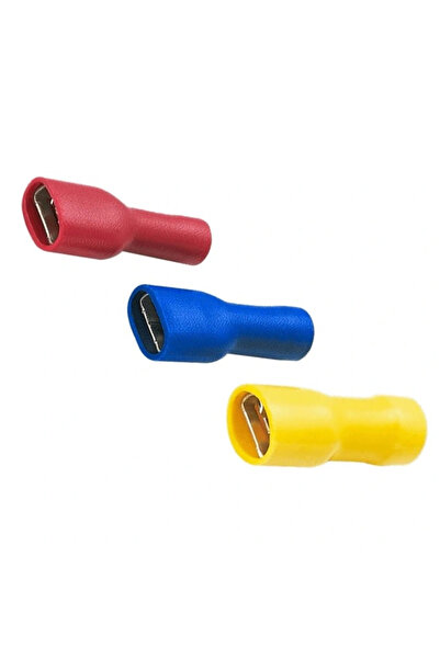 TERMİNALSAN TPFD - 2638 1.5-2.5mm2 Tam İzoleli Dişi Faston Tip Kablo Ucu Mavi...