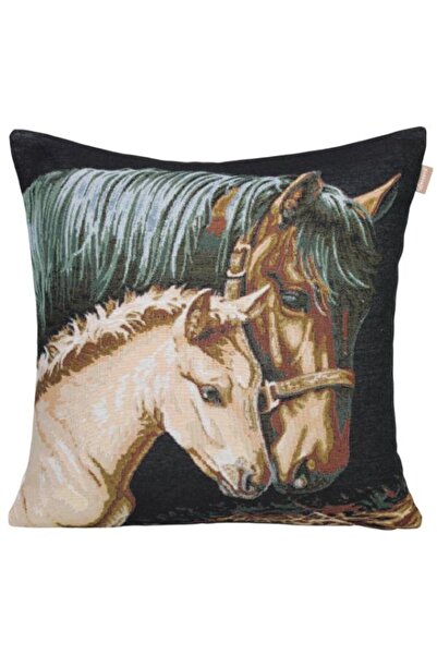 Believe TAPISERIE DECORATIVĂ ȚESUTĂ JACQUARD CU MĂMĂ ȘI CĂȚEL 45*45 KIRLENT