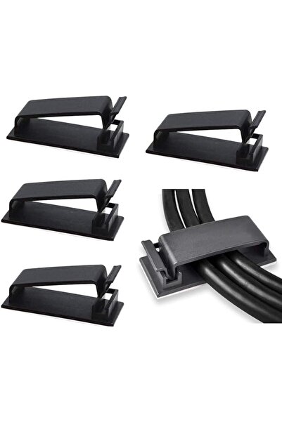 The Bros Self Adhesive Cable Management Clips, Large Cord Clips For Under Des...