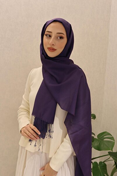 Şalland Crony Shawl Purple Navy Blue