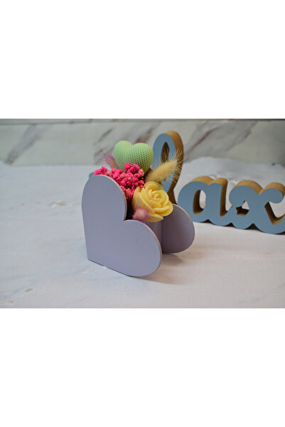 Luxora Decorative set – heart-shaped stand with flowers