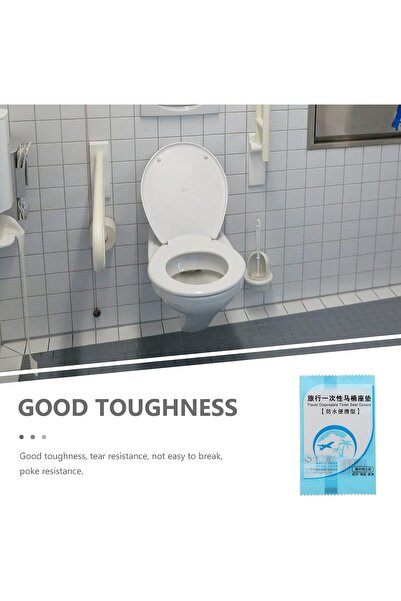 Genericc SKY-TOUCH 50PCS Disposable Toilet Seat Covers, Waterproof & Portable Travel Mat, Non-Slip PE Toilet