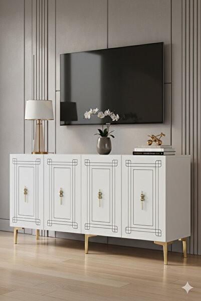 YUMEDİ DESİGN KA1528BG- ZÜLBİA KONSOL, TV SEHPASI, ÇOK AMAÇLI DOLAP ve KAHVE ...