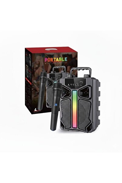 KTS Portable Wireless Speaker with Microphone, Bluetooth Karaoke Speaker System