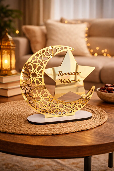 vera dizayn lazer kesim ve markalama Ramadan Mubarak Dekoratif Masa Süsü | 18...
