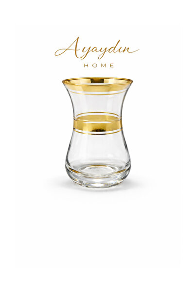 Paşabahçe Aida Bel Yaldızlı Çay Bardağı 6’lı Set - Ayaydın Home