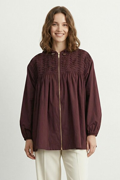 Soul Women's Hooded Front Zipper Seasonal Jacket – 32458Ckt - Burgundy