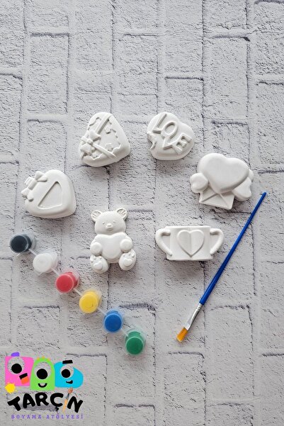 TARÇIN BOYAMA ATÖLYESİ Eğitici Etkinlik Kendin Boyama Sevgi Seti 2 Boyutlu 6 ...