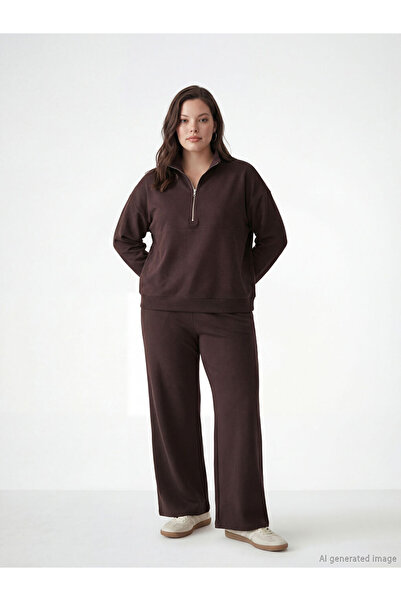 LC Waikiki Women's Wide Leg Sweatpants with Elastic Waist