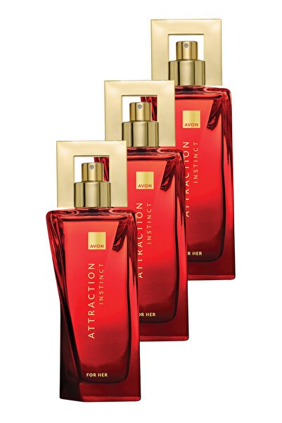 AVON Attraction Instinct Kadın Parfüm Edp 50 Ml. Üçlü Paket