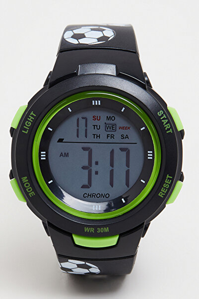 R&B ساعة رقمية سوداء مطبوع للأولاد