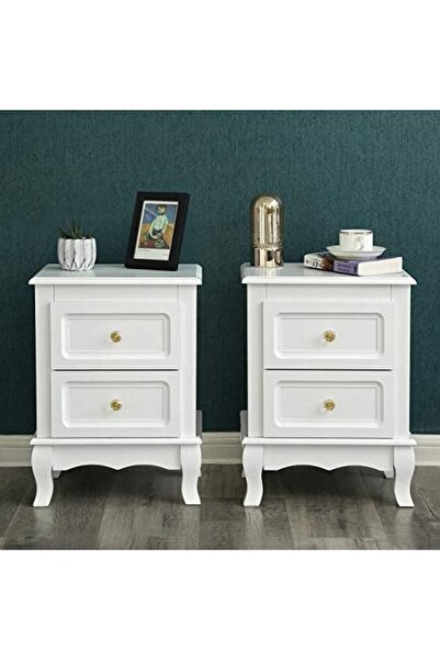 Talis Set de 2 noptiere, Talis, Alb, 30x38x52 cm