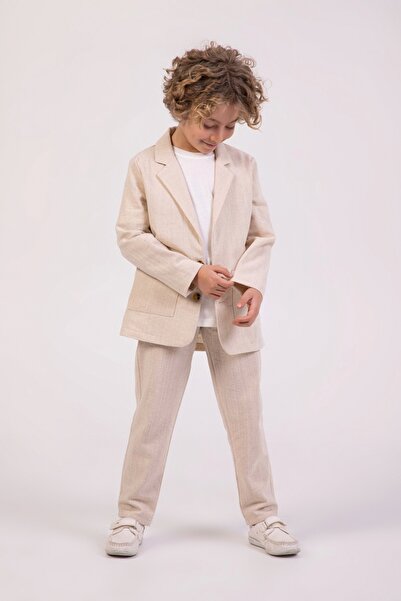 DMB BOYS & GIRLS Cotton Boys' Sports Suit with Jacket Linen Suit