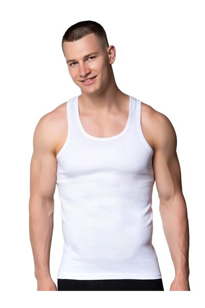 GÜMÜŞ Silver 6-Pack 4019 Men's Ribbed Sports Singlet