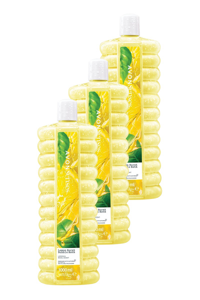 AVON Senses Lemon Burst Limon ve Reyhan Kokulu Banyo Köpüğü 1 Lt. Üçlü Paket