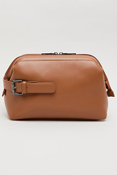 R&B Men's BROWN Solid Travel Pouch