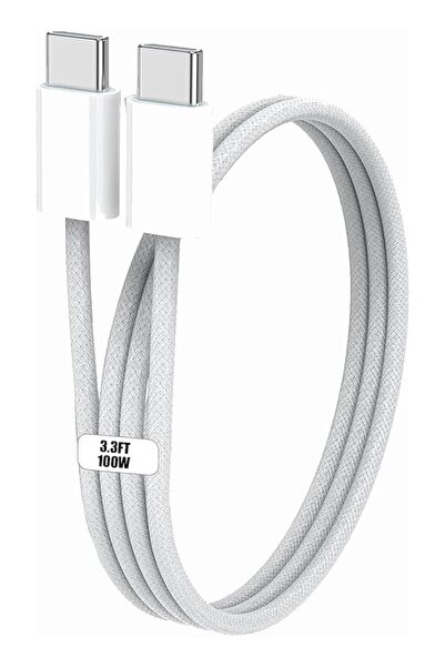 The Bros كابل USB-C إلى USB-C من النوع C، كابل شحن، سلك نايلون مضفر من النوع ...
