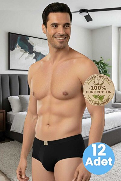 Tezzgelsin Men's 100% Cotton 12-Piece Combed Cotton Slip Underwear