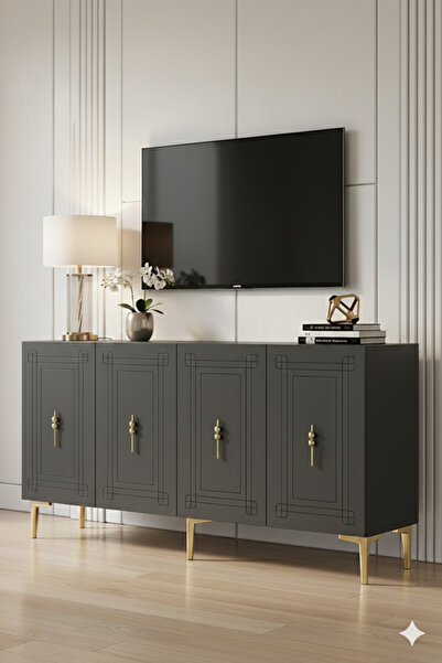 YUMEDİ DESİGN KA1528AG- ZÜLBİA KONSOL, TV SEHPASI, ÇOK AMAÇLI DOLAP ve KAHVE ...