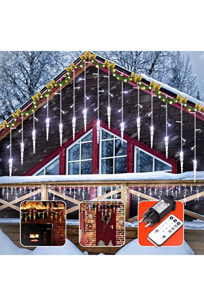 Fairy Lumini de exterior, 10 m, ploaie de gheață, LED-uri, impermeabil IP44, ...