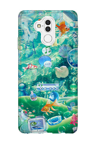 lelia حافظة هاتف شفافة مطبوعة متوافقة مع هاتف هواوي ميت 20 لايت |   مجموعة Ae...