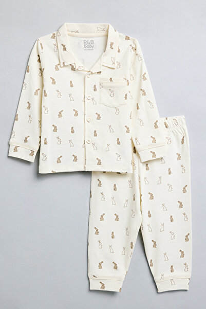 R&B طقم بيجاما مطبوع متعدد الألوان للأولاد