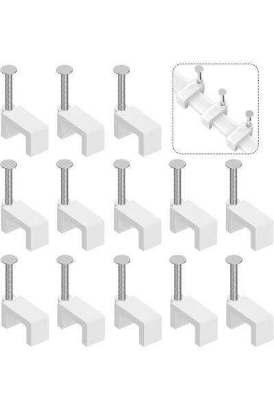 The Bros 300 قطعة من مشابك الكابلات مقاس 8 مم، مشابك تثبيت الأسلاك لكابلات ال...