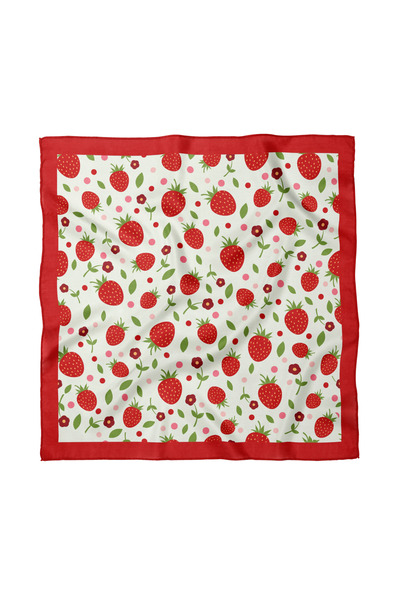 Sultan İpek وشاح/باندانا بنقشة الفراولة 50x50 سم