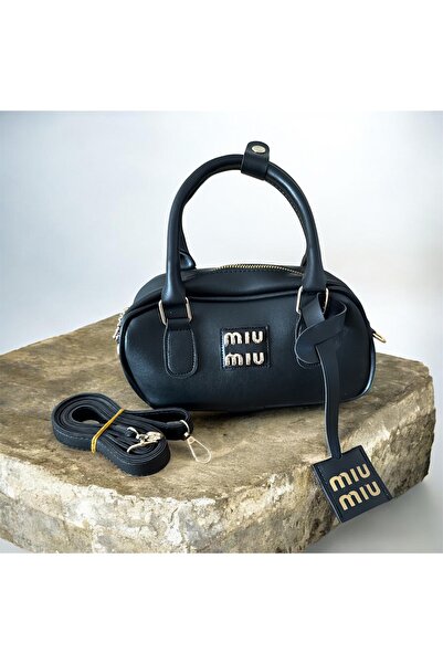 Gözde Mağazacılık Arma Detail Snap Fastener Baguette Women's Hand Shoulder Bag