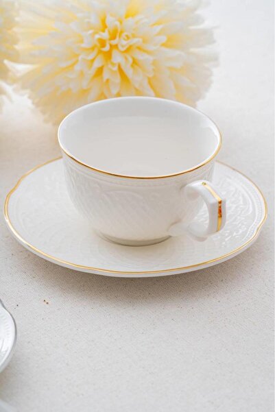 ACAR Hamilton Gold 6-Person Tea Cup Set Porwm-06189