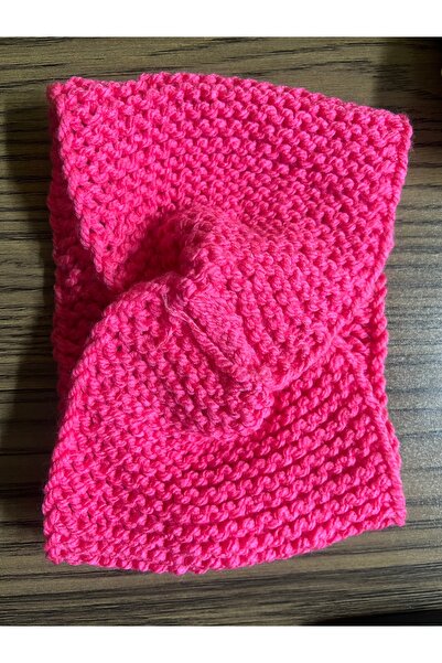 Butik Lena Pink hand knitted hair band