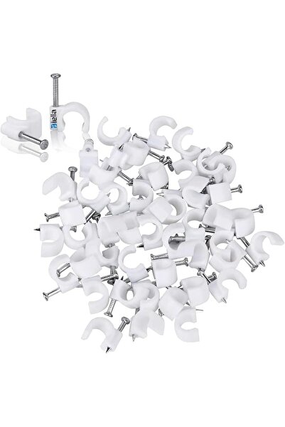 The Bros Electrical Cable Wire Round Clips, Steel Nails Tacks Holder for Orga...