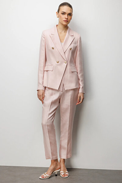 Ekol Süs Metal Düğmeli Dar Paça Pantolon 1032