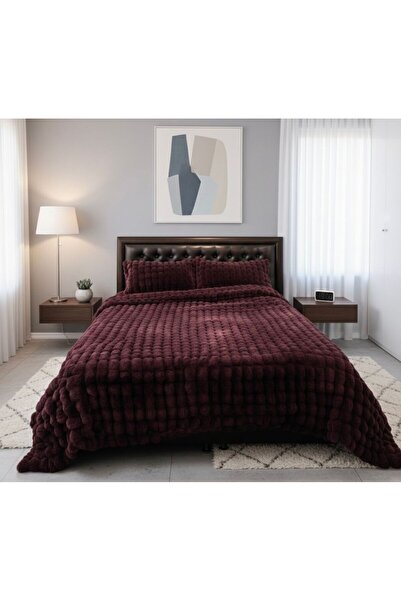 Merinos Diamond Kürk Set Peluş Dokulu Battal Boy Uyku seti