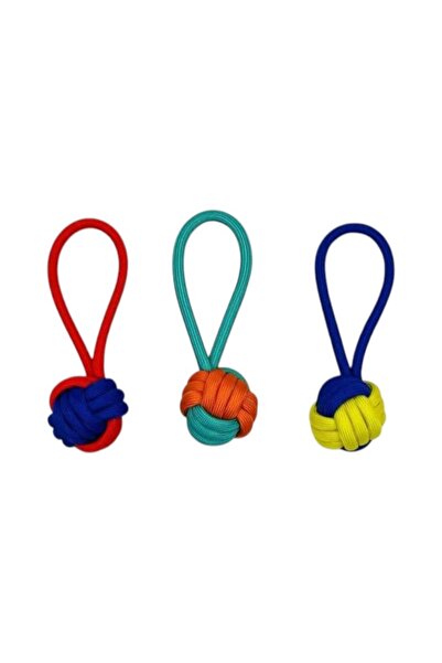 FOXMAG24 Set de 3 jucării de dresaj pentru câini, cu minge și frânghie, multi...