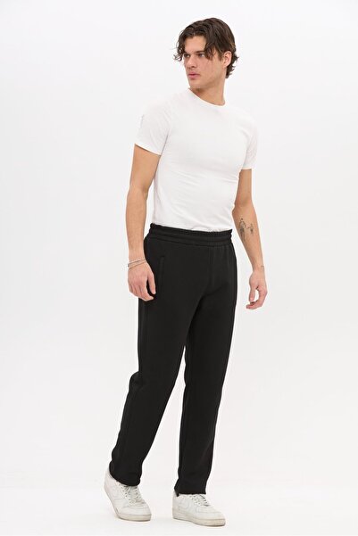 Shooter Sportswear Black Premium Men's Winter Sweatpants with Lamb-Like Look,...