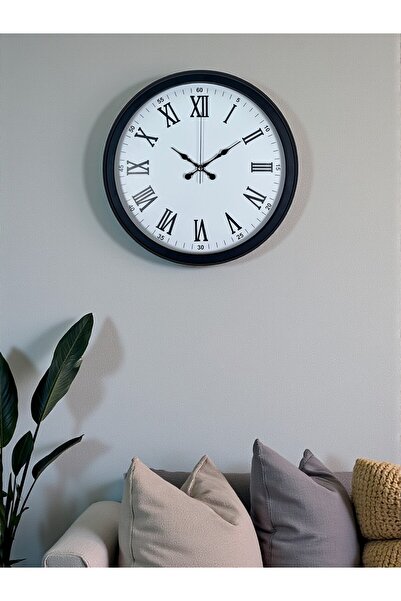 Marsilyan Black Classic & Stylish 40 cm Metal Wall Clock
