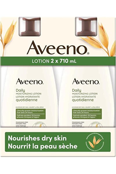 AVEENO Daily Moisturizing Lotion With Soothing Oat, 710ml (Pack of 2)