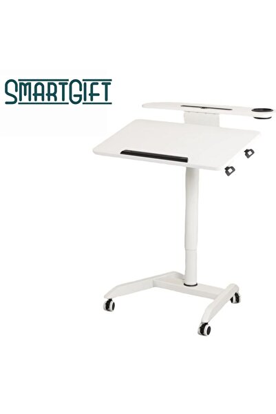 SMARTGIFT Height and Tilt Adjustable Study Desk Laptop Stand (White)