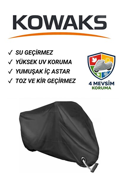 KOWAKS Vespa GTS 250 Super Motosiklet Brandası, Motor Brandası, Siyah (Kilit ...