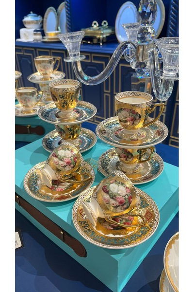 hediye Esterhomedecor 6 Person Porcelain Coffee Cup Set