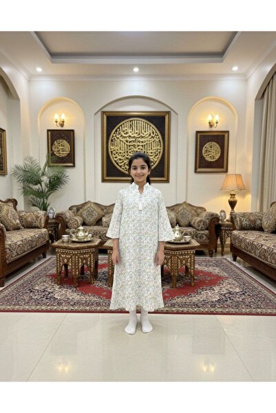 alqarat "Summer Breeze" Classic Print Midi Jalabiya