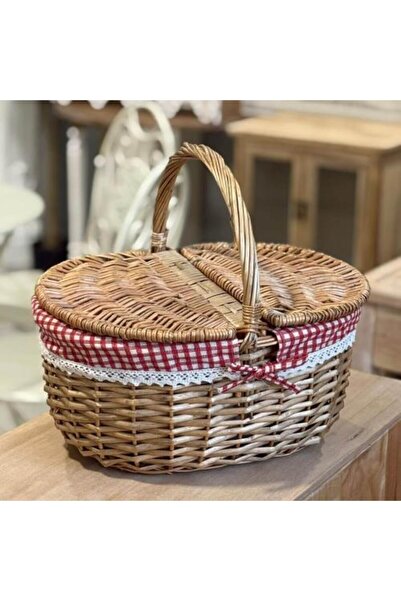 SPR Wicker Picnic Basket with Lid