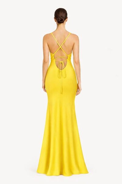 CHEVALIER FASHION Women’s Elegant Maxi Evening Dress with Spaghetti Straps, V...