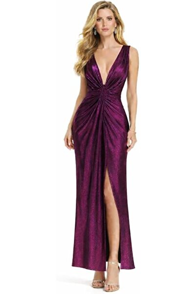 CHEVALIER FASHION Women's Elegant Sleeveless Evening Dress with Deep V-Neck, ...